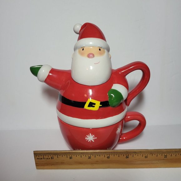 Hallmark Santa Teapot with Cup Stack Set of 3 - Picture 11 of 12